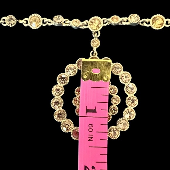 Cache Gold Colored Stone Medallion Necklace. - Picture 8 of 9